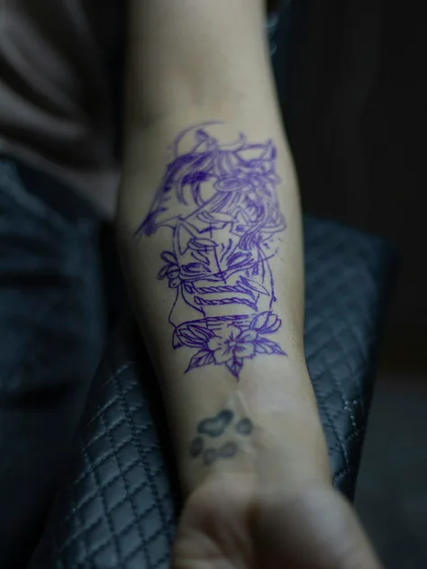 下絵を転写したところ（サンプル投稿）