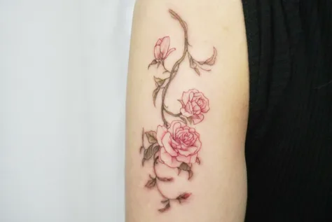 花のタトゥー