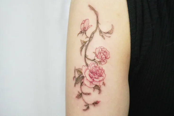 花のタトゥー