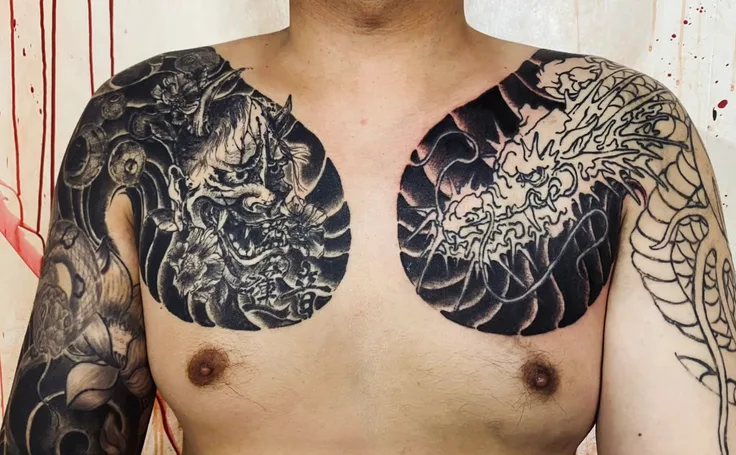 額胸割りの龍