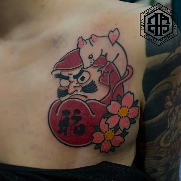 達磨と鼠と桜