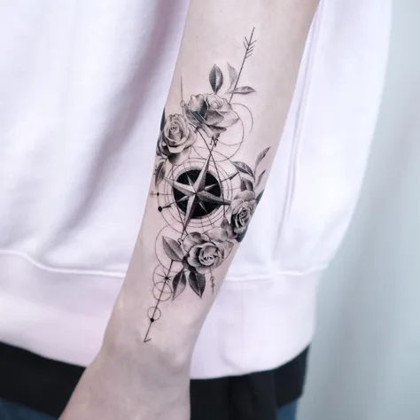 コンパスと薔薇