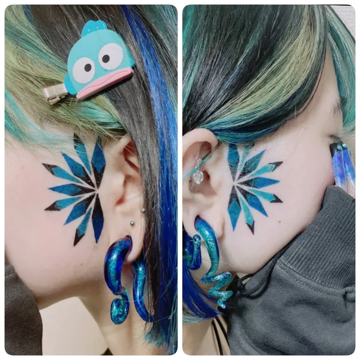 顔のタトゥー