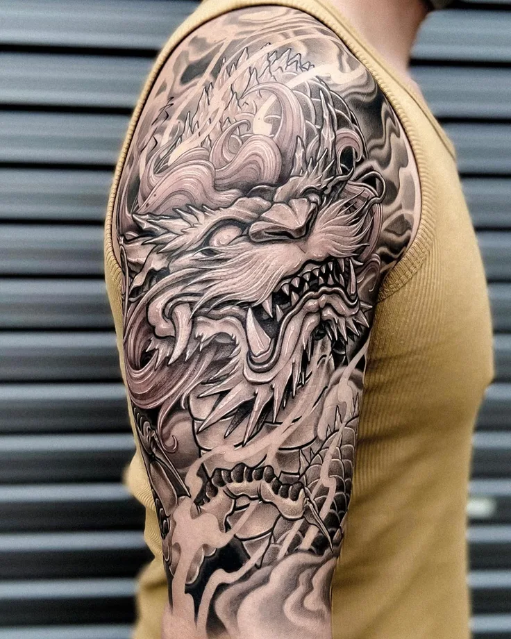 龍の和彫り