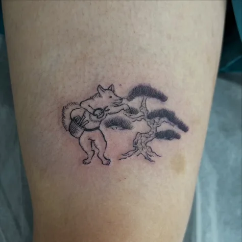 鳥獣戯画と愛犬