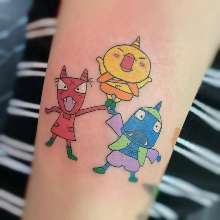 おじゃる丸 小鬼トリオのカラータトゥー