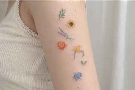 花のタトゥー