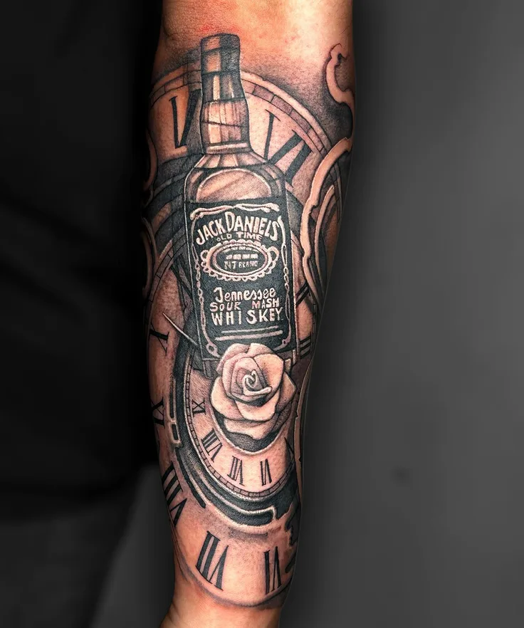 ウイスキーと時計と薔薇