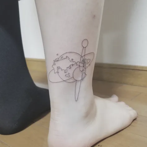 地球と星のワンポイント