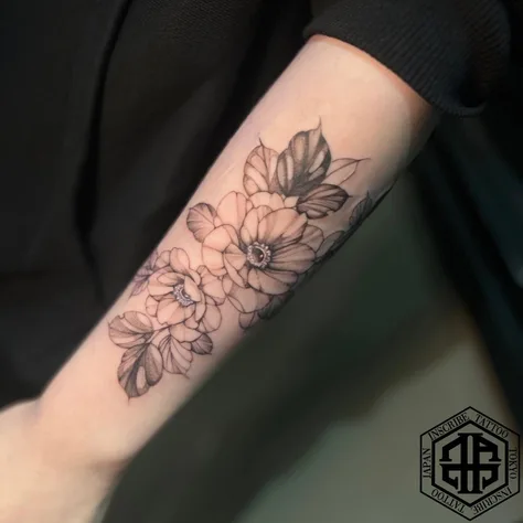 花のスモールタトゥー