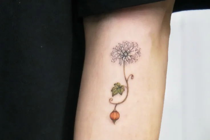 花のタトゥー