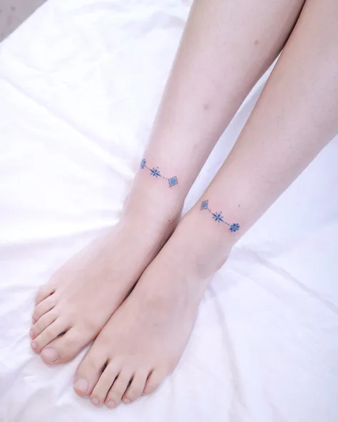 발목에 컬러 오너먼트 ˚₊‧꒰ა 𓂋 ໒꒱ ‧₊˚