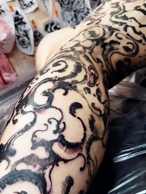 紋様のフルレッグ