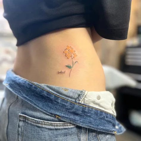 花のタトゥー