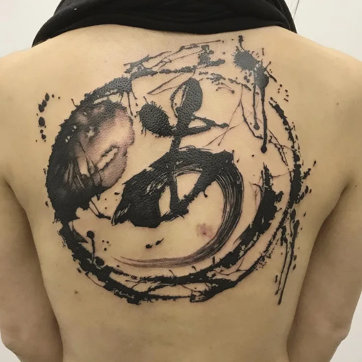 筆致と漢字のブラック＆グレー