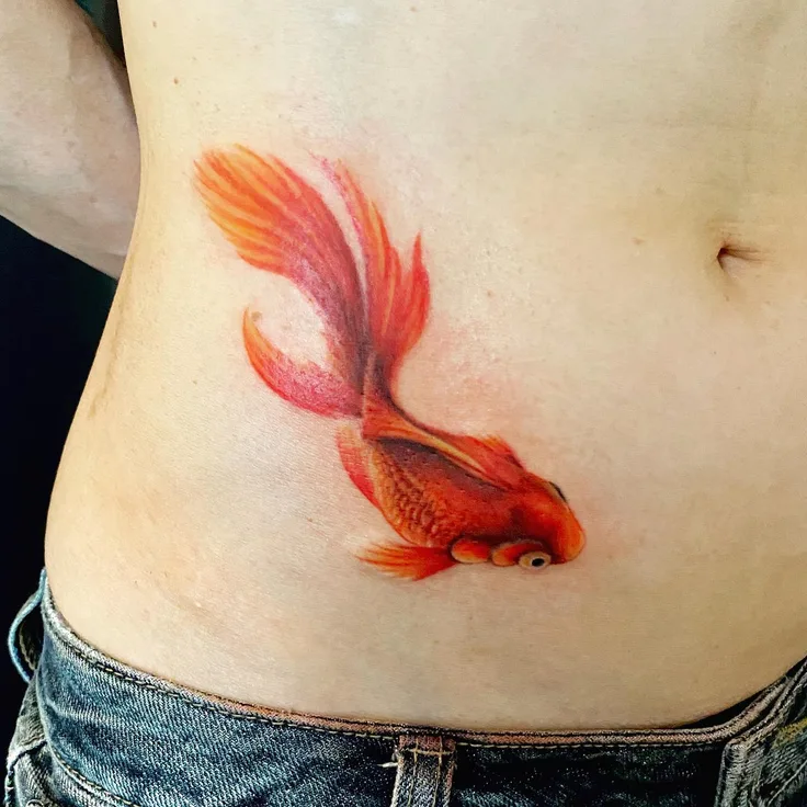 金魚の和彫り