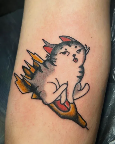 ねこのフラッシュタトゥー