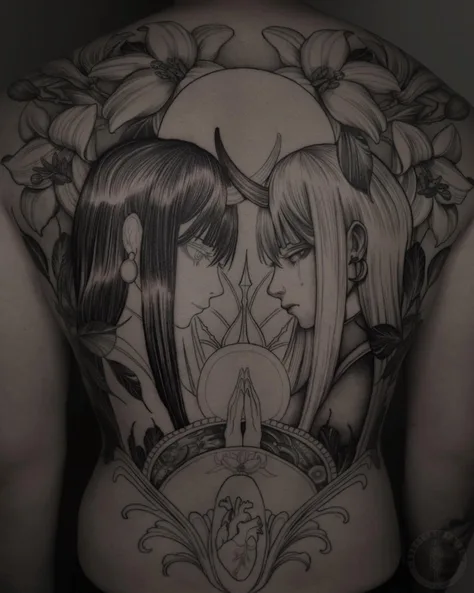 孿の髮絲刺青