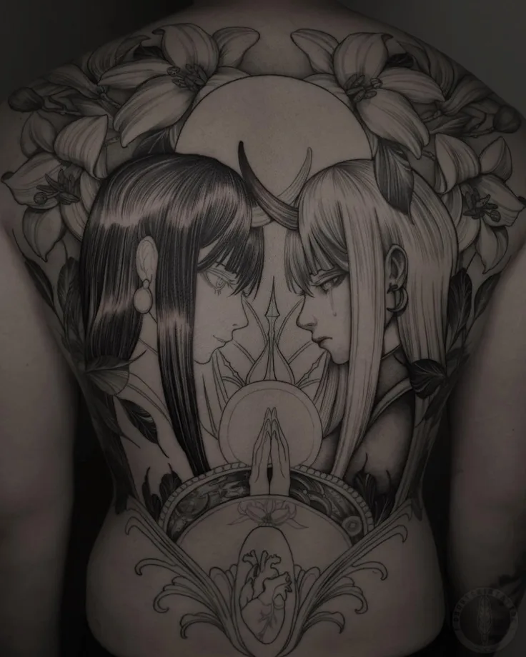 孿の髮絲刺青