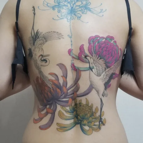 鳥と花