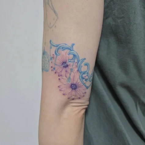 花のタトゥー