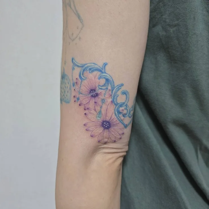 花のタトゥー