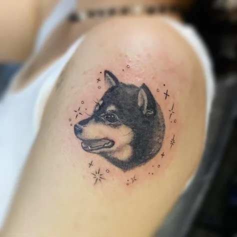 愛犬のブラック＆グレー