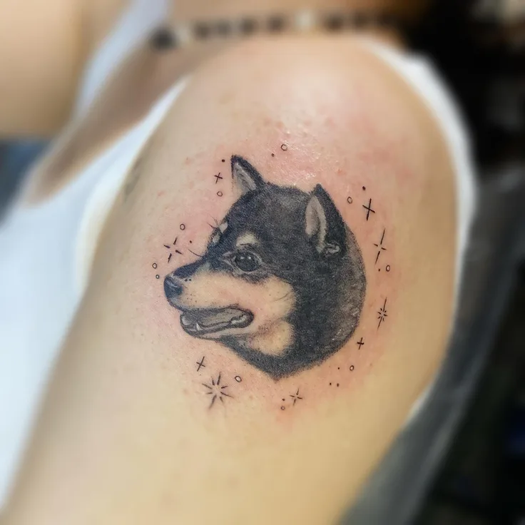 愛犬のブラック＆グレー