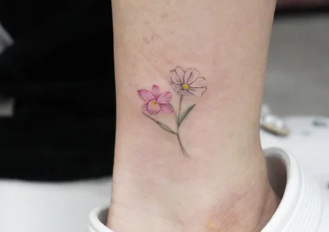 花のタトゥー