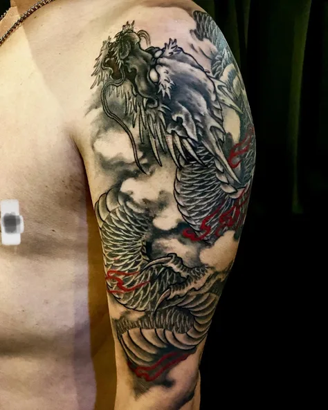 龍の和彫り