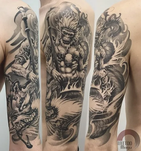 孫悟空と龍