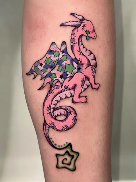 ピンクのドラゴンのフラッシュ