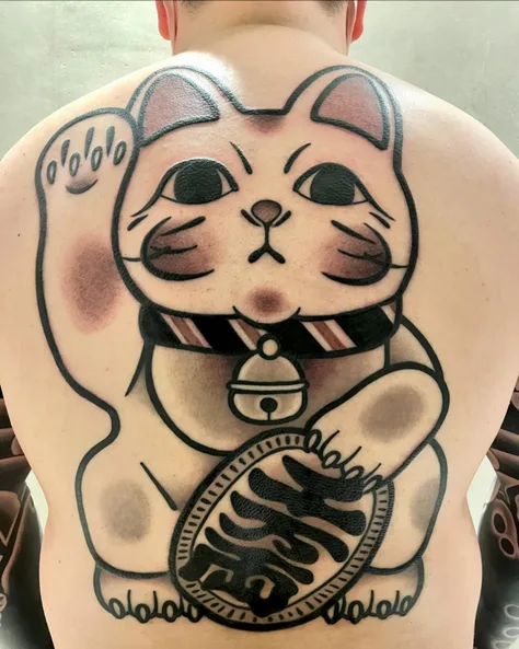 招き猫のタトゥー