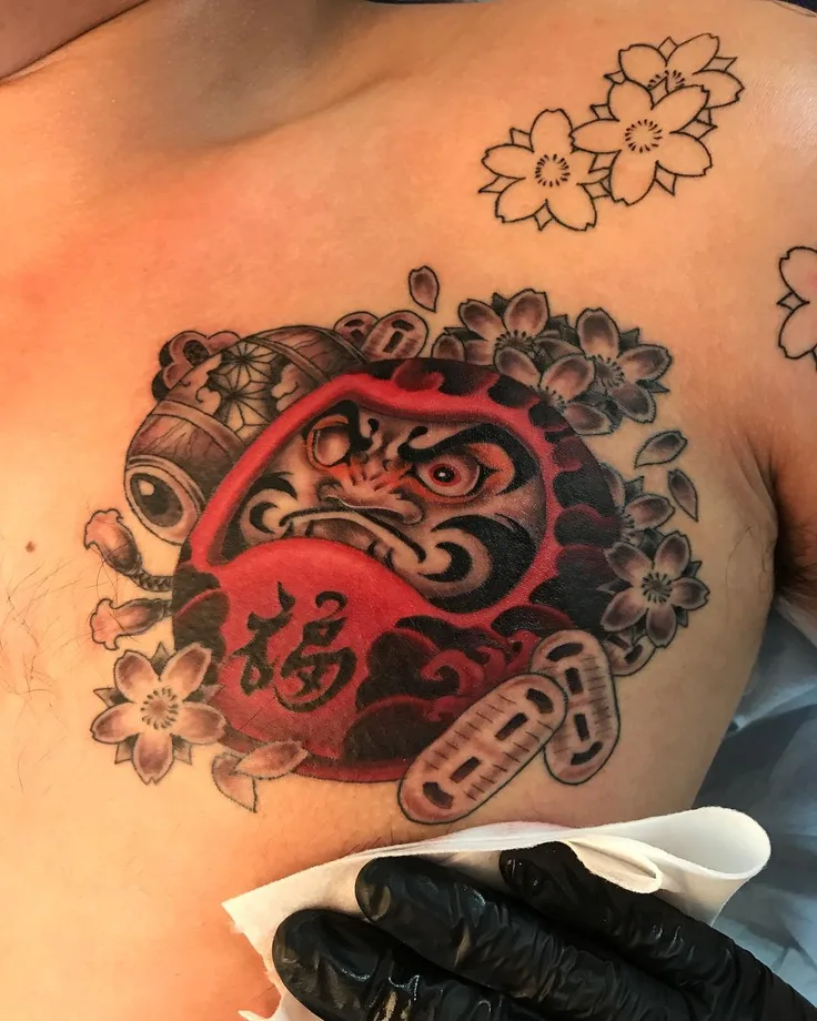 達磨の和彫り