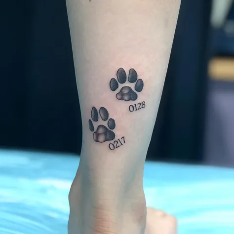 犬の足跡