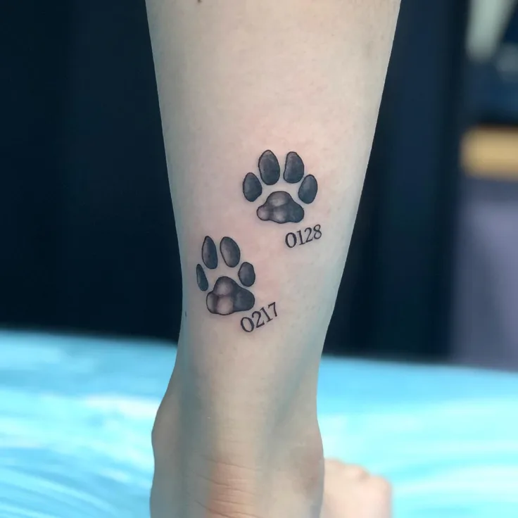 犬の足跡