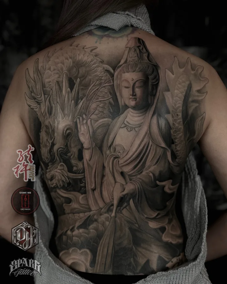 昇龍観音の全背