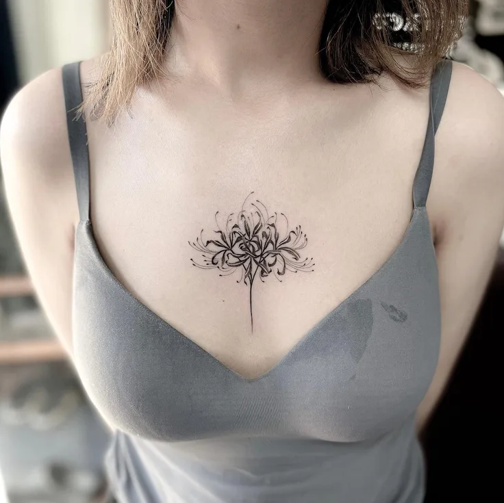 花のタトゥー