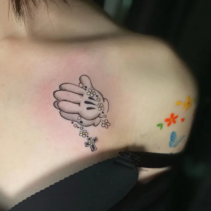 ミッキーと花