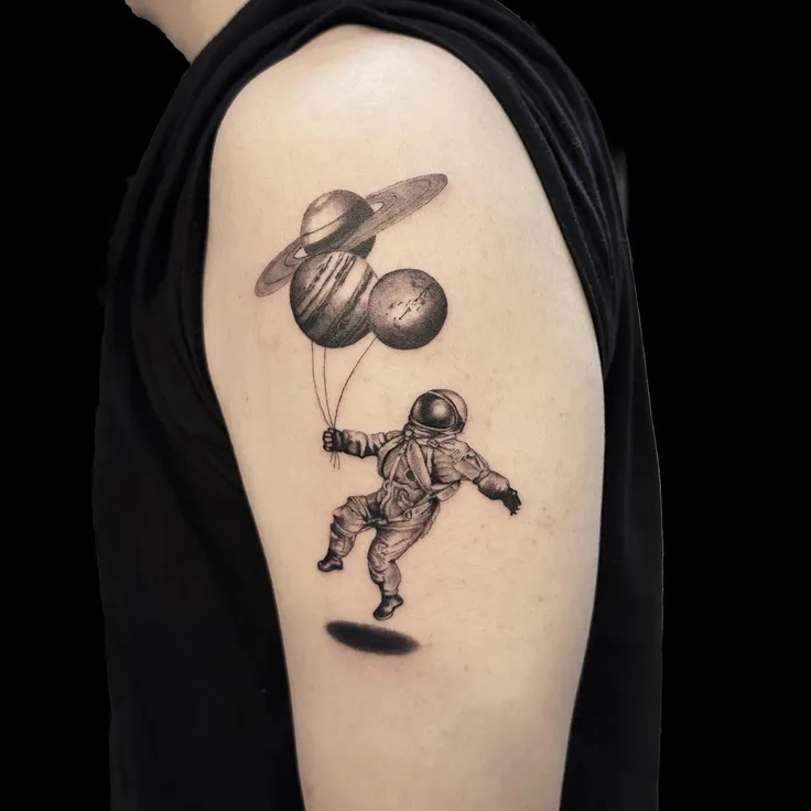 宇宙飛行士と惑星