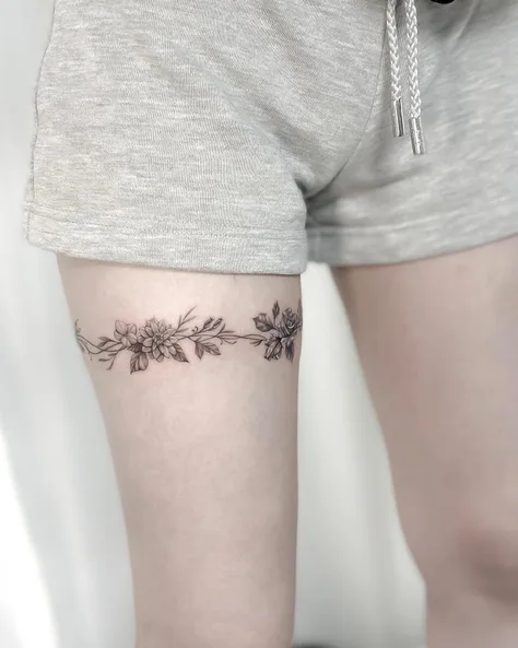 花のタトゥー