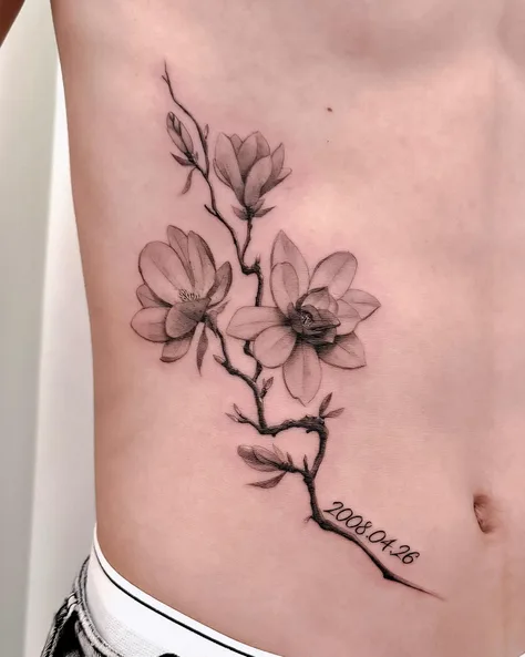 花のタトゥー