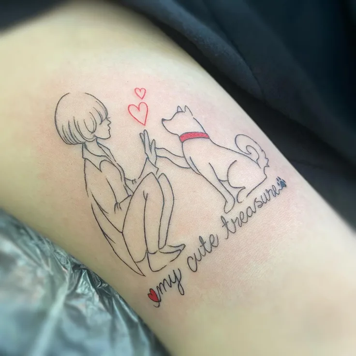 犬とレタリング