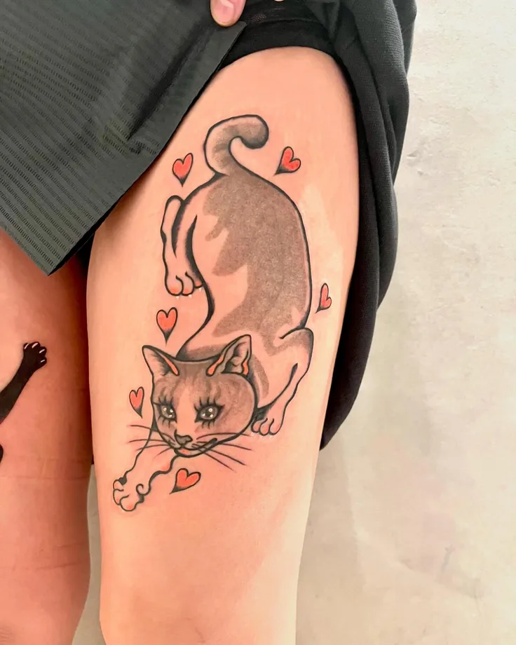 猫のアレンジタトゥー