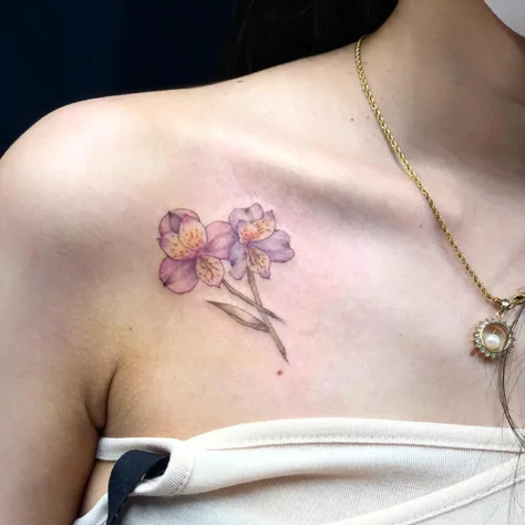 花のタトゥー