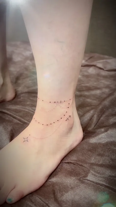 星座チャームのアンクレット