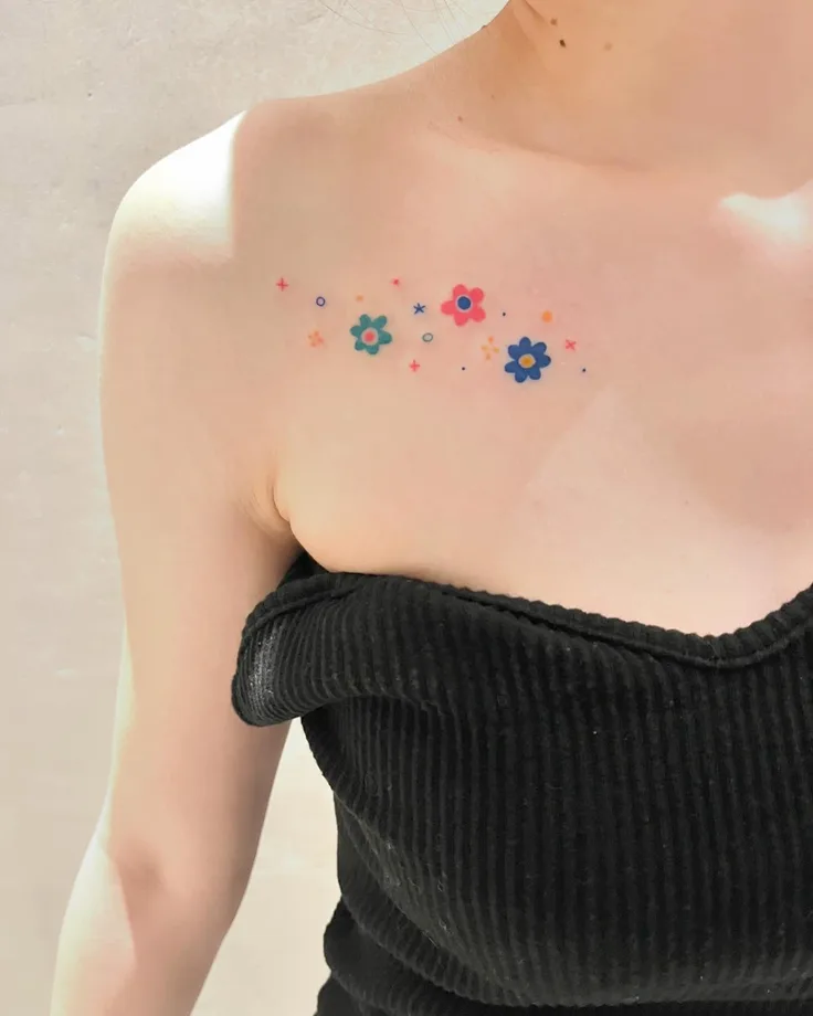 花のタトゥー