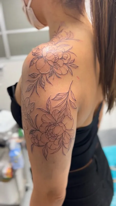 肩全体の花
