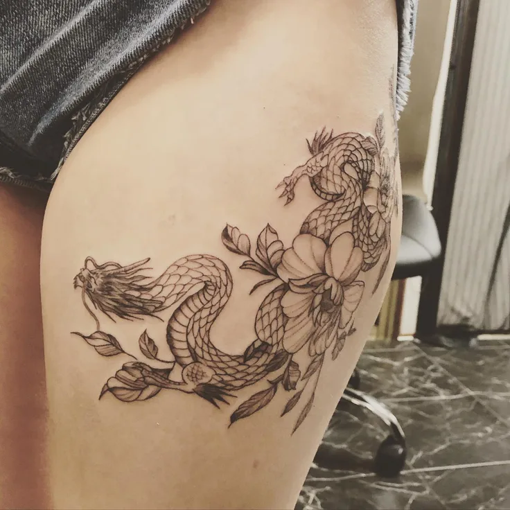 龍と花