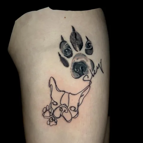 愛犬のタトゥー